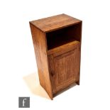 Chris Berry (1932–2014) - A mid 20th Century oak bedside cabinet, with exposed tenon joints and a