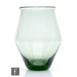 Keith Murray - Stevens & Williams - A 20th Century glass vase of low shouldered ovoid form with