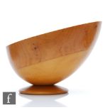 Massimo Iosa Ghini - Twergi Alessi - A contemporary alder wood bowl on a pedestal base, impressed