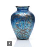 Loetz - An early 20th Century Art Nouveau vase of swollen form, squat collar neck decorated with