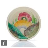 Clarice Cliff - Aurea - A small circular pin dish circa 1934 hand, painted with a partial version of