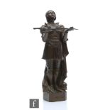 Bromsgrove Guild of Applied Arts - An early 20th Century patinated bronze model of Joan of Arc in