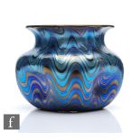 Loetz - A Phaenomen Genre glass vase, circa 1898, PG 6893, of squat form with four dimpled sides and