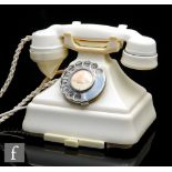 G.P.O. - A 1930s 200 Series model 232 Pyramid telephone in white Bakelite, retains original cheese