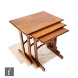 Victor B. Wilkins - G-Plan - A nest of three early 1970s teak rectangular occasional nesting tables,