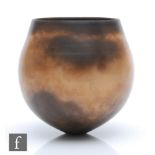 Hannah Murphy - A contemporary hand thrown studio pottery vase decorated with a burnished raku glaze