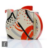 Clarice Cliff - Carpet (Red) - A Stamford teapot circa 1930, hand painted with an abstract spot