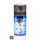 Baccarat - An early 20th Century cameo glass and silver atomiser of cylindrical form, cased in