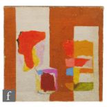 Bayard Osborn (1922-2012) - Abstract forms in orange, ochre and cream, oil on canvas, unframed, 26cm