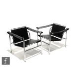 After Pierre Jeanneret and Charlotte Perriand for Le Corbusier - A pair of LC1 chairs,