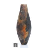 Unknown - A contemporary studio pottery vase of swollen sleeve form decorated with incised detail