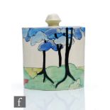 Clarice Cliff - Blue Firs - A size 3 drum preserve pot circa 1933, hand painted with a stylised tree