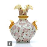 Loetz - A later 19th Century glass vase, circa 1880, of squat ovoid form with collar neck and