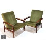 George Fejer and Eric Phampilon - Guy Rogers - A pair of Kyoto armchairs, the teak frames with