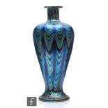 Loetz - A large late 19th Century vase circa 1898 to 1900, of slender shouldered ovoid form with