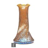 Loetz - An early 20th Century Art Nouveau Diaspora range vase of conical form with a slightly