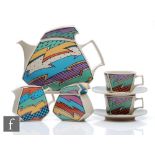 Dorothy Hafner - Rosenthal Studio Line - A Flash pattern tea for two, including teapot, lidded sugar