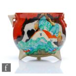 Clarice Cliff - Forest Glen - A small size cauldron circa 1934, hand painted with a stylised cottage