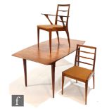 Tom Robertson - McIntosh of Kirkcaldy - A teak Dunvegan dining table and six chairs, the extending