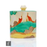 Clarice Cliff - Secrets - A size 3 drum preserve circa 1933, hand painted with a stylised tree and