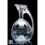 A late 19th Century Stourbridge clear crystal glass claret jug, possibly Thomas Webb & Sons, in