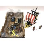 A collection of assorted Lego, includes a pirate ship, Star Wars etc, unboxed. (qty)