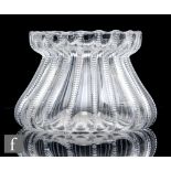 A late 19th Century Stevens and Williams Jewel Ware bowl of conical form with an everted rim,
