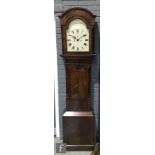 A 19th Century mahogany longcase clock, the eight-day movement with