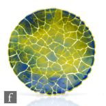 A contemporary studio glass dish by Trish Goodbody of Atlantic Glass titled Vertisol II, the shallow