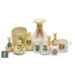 A small collection of assorted early 20th Century Locke & Co crested china, crests to include