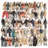 A collection of vintage Kenner Star Wars 3 3/4 inch action figures, playworn and lacking
