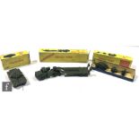 A collection of Dinky Toys diecast military models, 651 Centurion Tank, 697 25-Pounder Field Gun Set