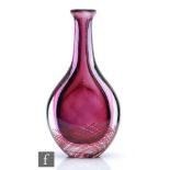 A large 20th Century Sommerso glass vase, possibly Italian Murano, the compressed globe and shaft