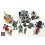 A collection of assorted action figures, to include LJN Thundercats including a Thundertank, and