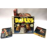 A collection of assorted Doctor Who toys and games, comprising Denys Fisher War of the Daleks,