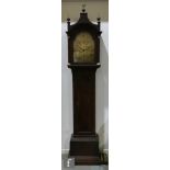 An 18th Century and later mahogany longcase clock, the eight-day movement