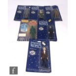 A collection of Dapol Doctor Who action figures, comprising W009 Cyberman, W001-2 Seventh Doctor,