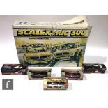 A Scalextric 300 slot car racing set, together with five boxed Scalextric cars including rally and