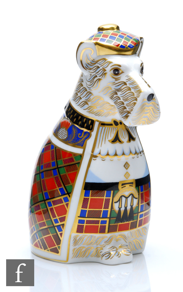 A boxed Royal Crown Derby paperweight 'Scottish Terrier' numbered 455 from a limited edition of