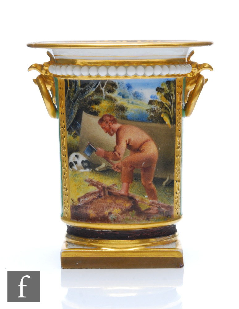 A 19th Century Flight Barr and Barr Royal Porcelain Works Worcester twin handled vase decorated with