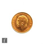 A George V half sovereign dated 1914.