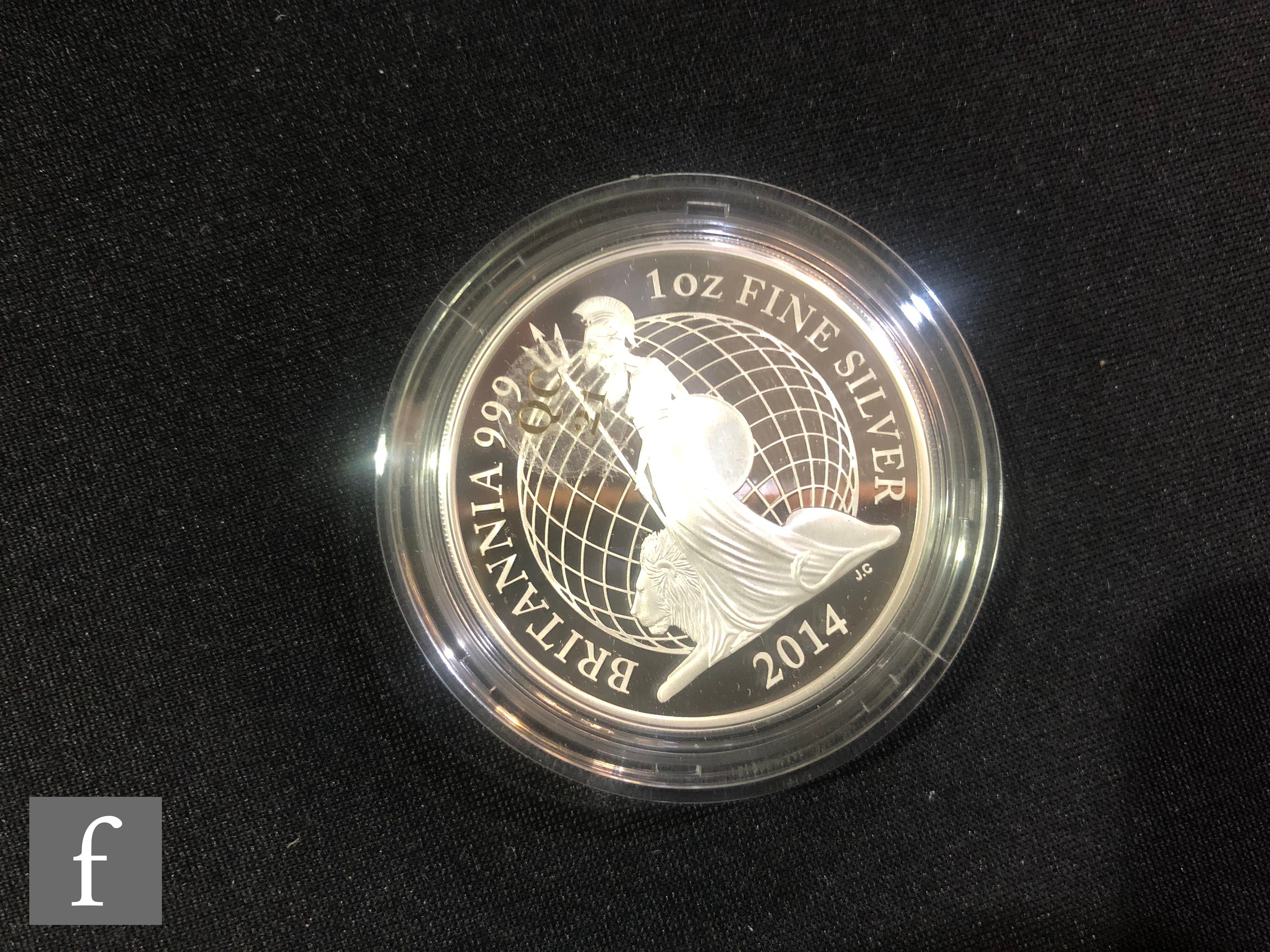 An Elizabeth II 2014 Britannia silver proof coin cased, Australia one dollar silver Platypus, - Image 8 of 13