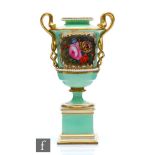 A 19th Century Flight Barr and Barr Royal Porcelain Works Worcester pedestal vase affixed to a