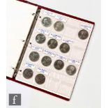 A George VI 1937 ten coin set, a 1953 ten coin set, a 1965 nine coin set, various crowns and brass