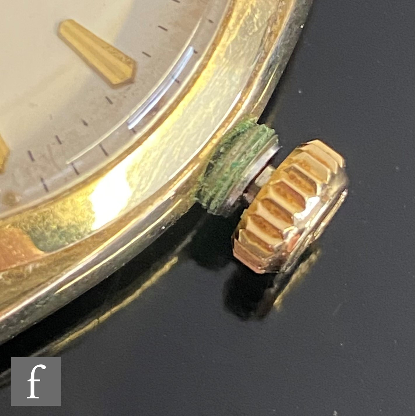 A 9ct hallmarked Rolex Oyster Precision automatic wrist watch with gilt batons to a cream dial, case - Image 8 of 8