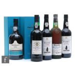 A collection of vintage ports, to include two boxed bottles of Graham's 1982 Tawny port, a limited