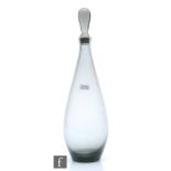 A 1960s glass decanter designed by Frank Thrower for Portmeirion, of skittle form with a teardrop