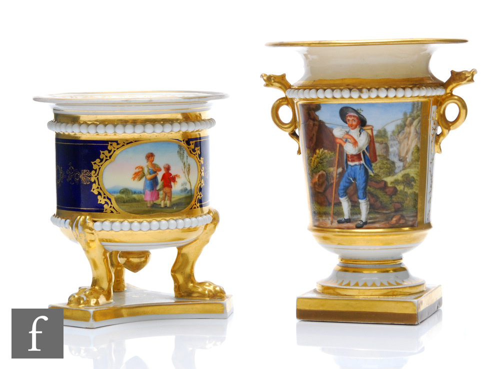 Two 19th Century Flight Barr and Barr Royal Porcelain Works Worcester vases of varying form, the