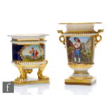 Two 19th Century Flight Barr and Barr Royal Porcelain Works Worcester vases of varying form, the