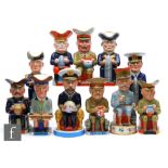 A set of eleven Wilkinson toby (or character) jugs modelled as World War One Allied War Leaders,